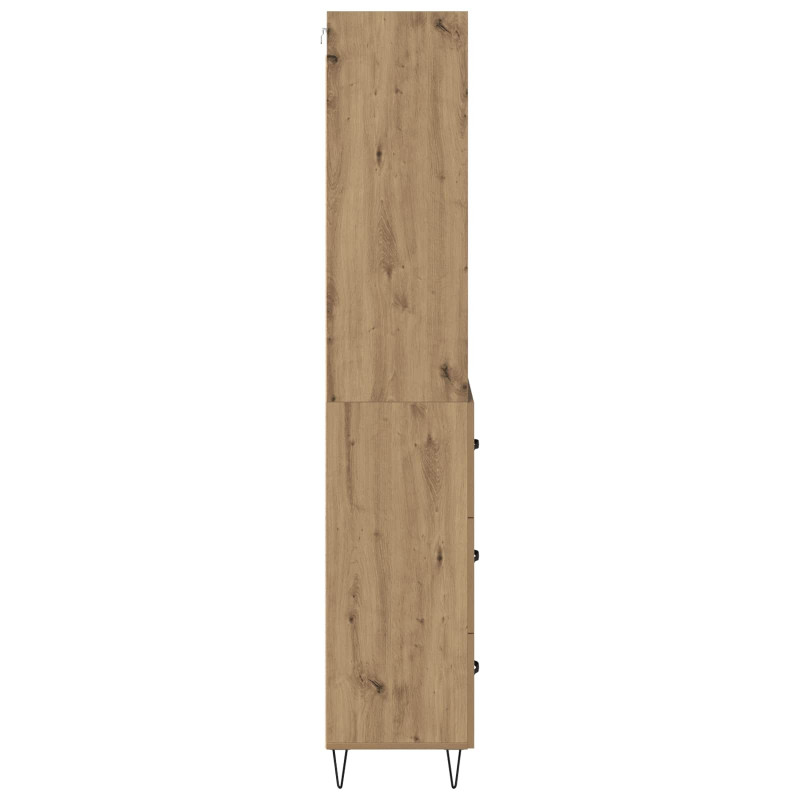 Highboard 2 pcs Dąb rzemieślniczy Materiał drewnopochodny