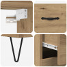 Highboard 2 pcs Dąb rzemieślniczy Materiał drewnopochodny