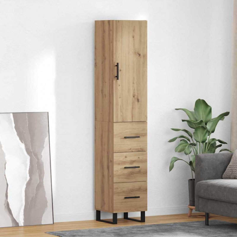 Highboard z szufladą Dąb rzemieślniczy 34,5 x 34 x 180 cm