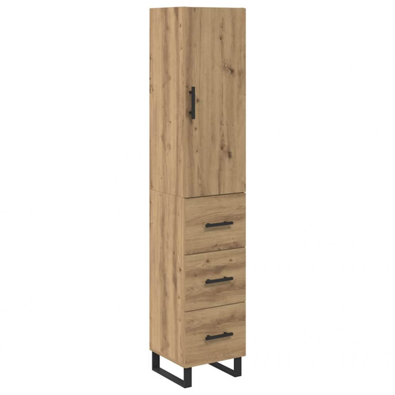 Highboard z szufladą Dąb rzemieślniczy 34,5 x 34 x 180 cm