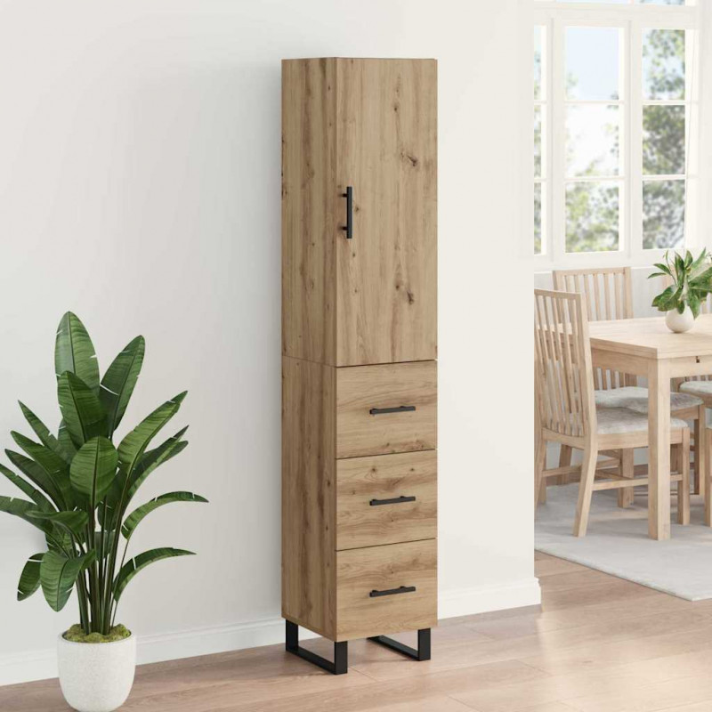 Highboard z szufladą Dąb rzemieślniczy 34,5 x 34 x 180 cm