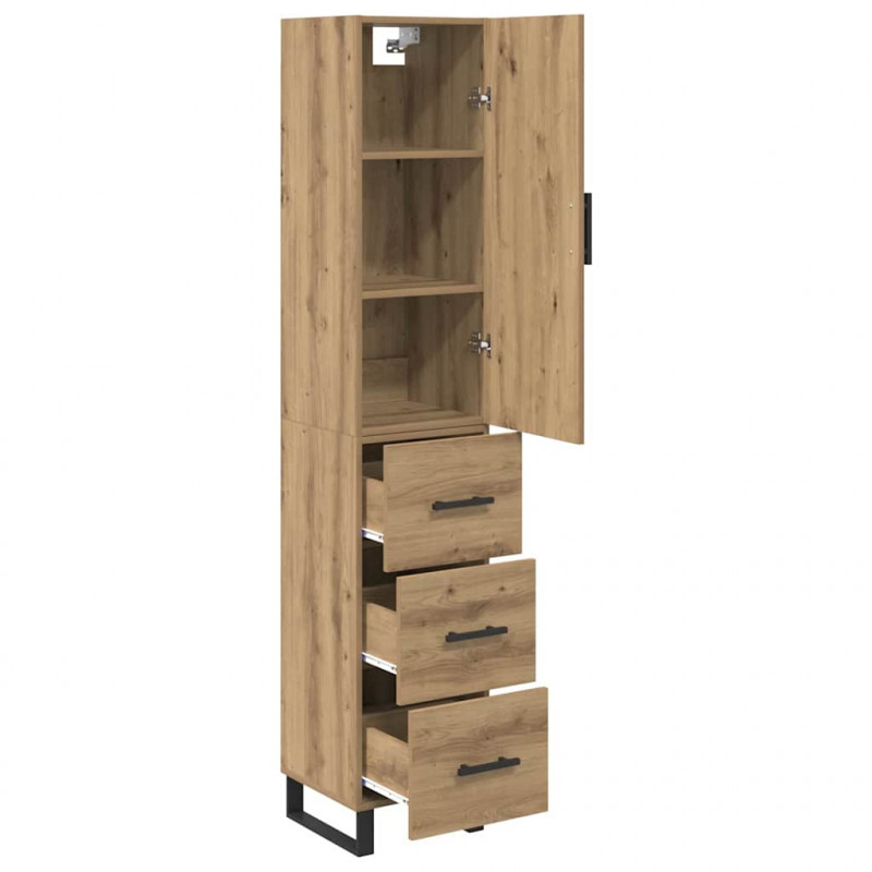 Highboard z szufladą Dąb rzemieślniczy 34,5 x 34 x 180 cm