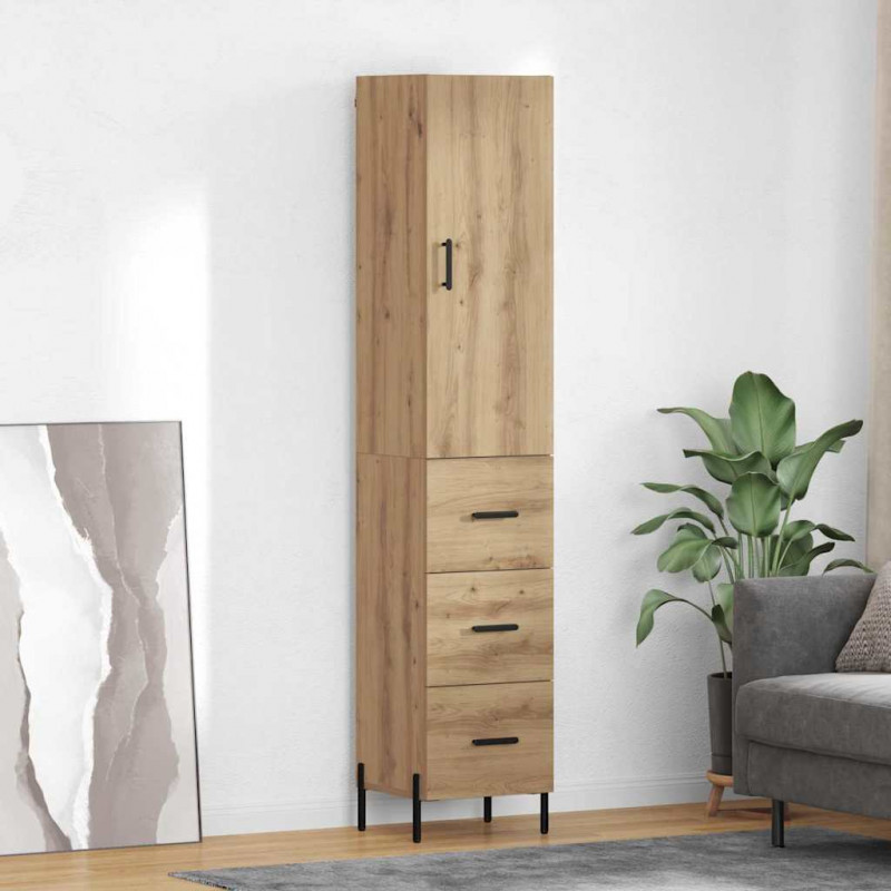Highboard z szufladą Dąb rzemieślniczy 34,5 x 34 x 180 cm