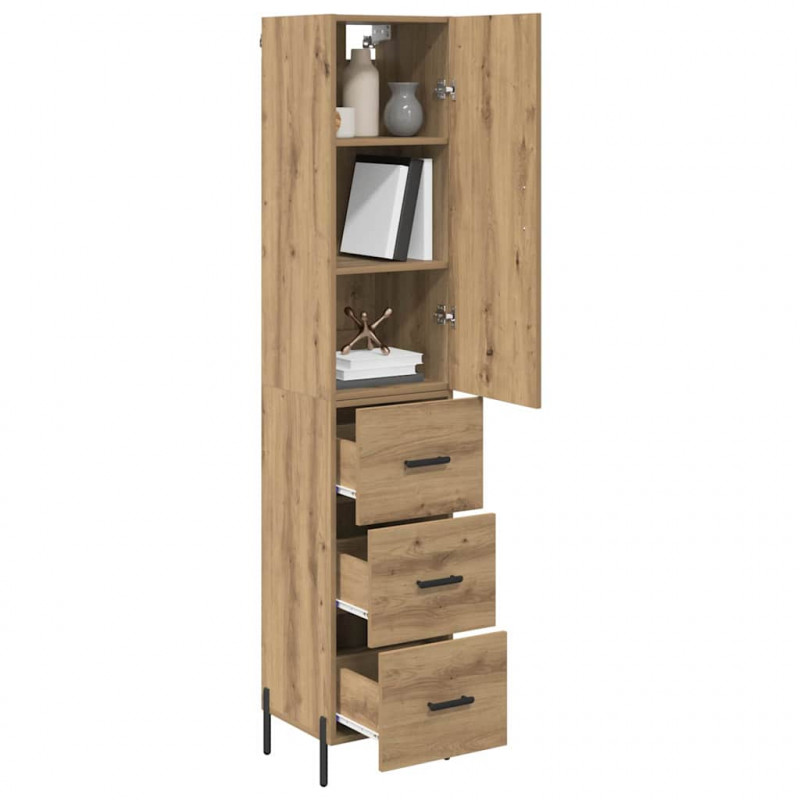 Highboard z szufladą Dąb rzemieślniczy 34,5 x 34 x 180 cm