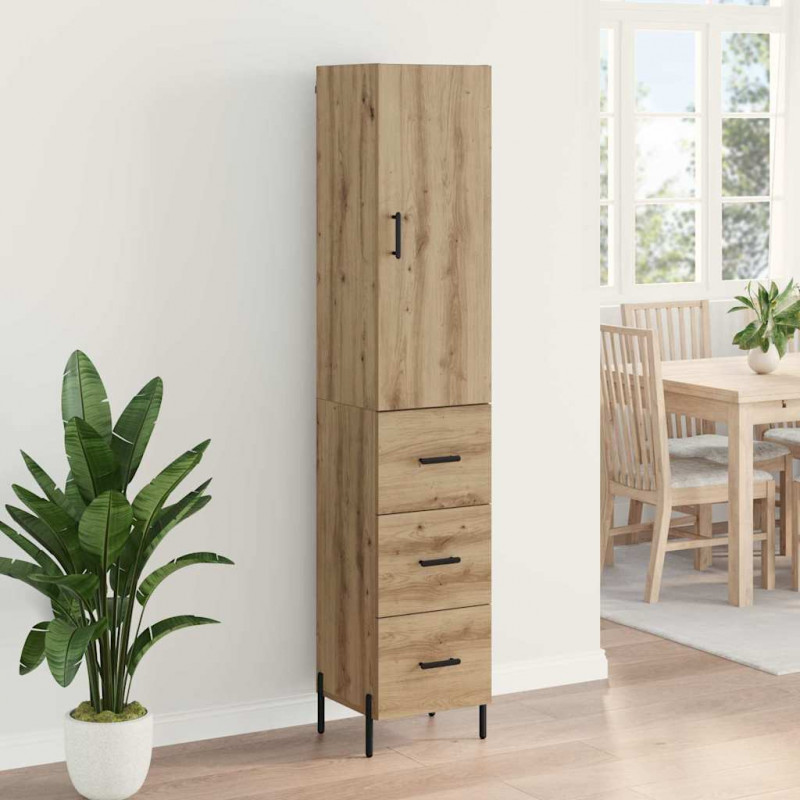 Highboard z szufladą Dąb rzemieślniczy 34,5 x 34 x 180 cm