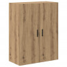 Highboard 2 pcs Dąb rzemieślniczy Drewno inżynieryjne i szkło