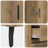 Highboard 2 pcs Dąb rzemieślniczy Drewno inżynieryjne i szkło