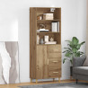Highboard z szufladą Dąb rzemieślniczy 69,5 x 32,5 x 180 cm