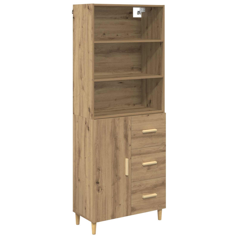 Highboard z szufladą Dąb rzemieślniczy 69,5 x 32,5 x 180 cm