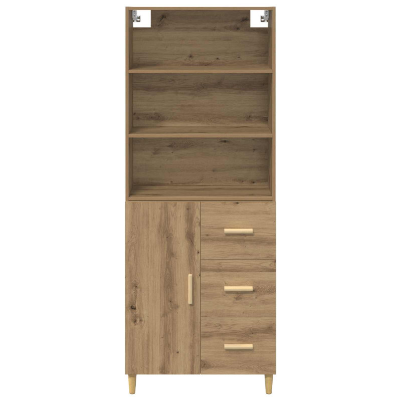Highboard z szufladą Dąb rzemieślniczy 69,5 x 32,5 x 180 cm