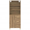 Highboard z szufladą Dąb rzemieślniczy 69,5 x 32,5 x 180 cm