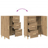 Highboard z szufladą Dąb rzemieślniczy 69,5 x 32,5 x 180 cm
