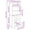 Highboard z szufladą Dąb rzemieślniczy 69,5 x 32,5 x 180 cm