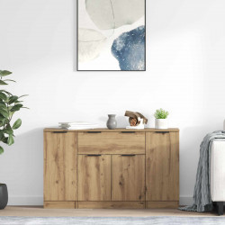 Bufet 3 pcs Dąb rzemieślniczy Materiał drewnopochodny