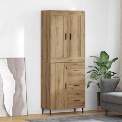 Highboard 2 pcs Dąb rzemieślniczy Materiał drewnopochodny