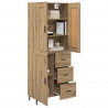 Highboard 2 pcs Dąb rzemieślniczy Materiał drewnopochodny