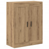 Highboard 2 pcs Dąb rzemieślniczy Materiał drewnopochodny