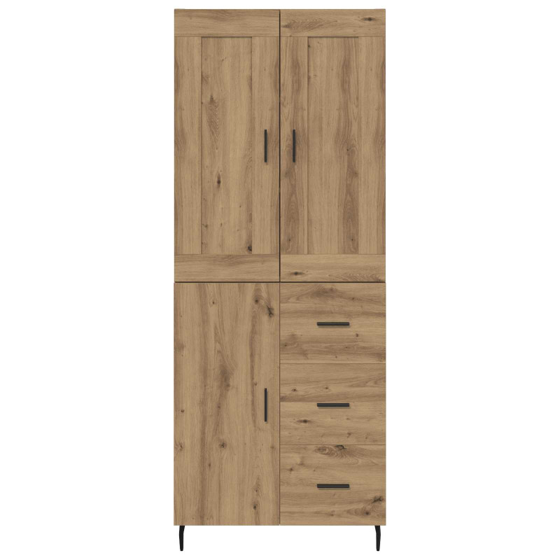 Highboard 2 pcs Dąb rzemieślniczy Materiał drewnopochodny