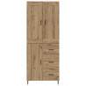 Highboard 2 pcs Dąb rzemieślniczy Materiał drewnopochodny