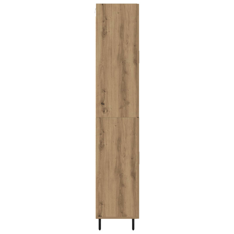 Highboard 2 pcs Dąb rzemieślniczy Materiał drewnopochodny