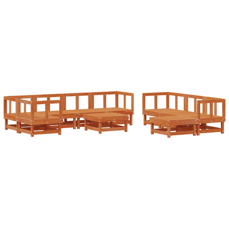 Zestaw wypoczynkowy w ogrodzie 33 pcs Woskowy Brąz