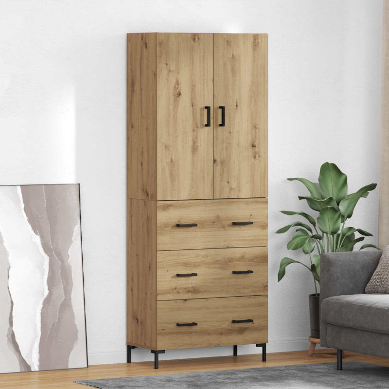 Highboard z szufladą Dąb rzemieślniczy 69,5 x 34 x 180 cm