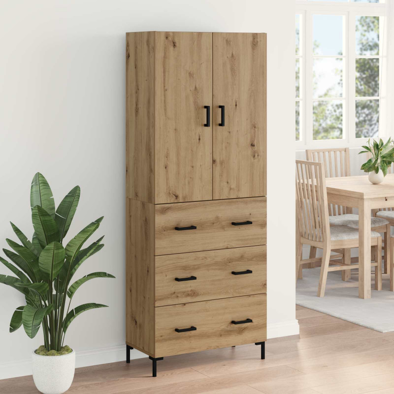 Highboard z szufladą Dąb rzemieślniczy 69,5 x 34 x 180 cm