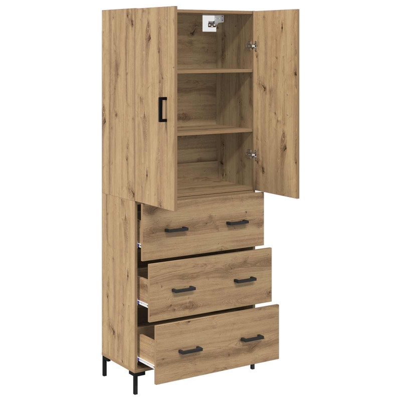 Highboard z szufladą Dąb rzemieślniczy 69,5 x 34 x 180 cm