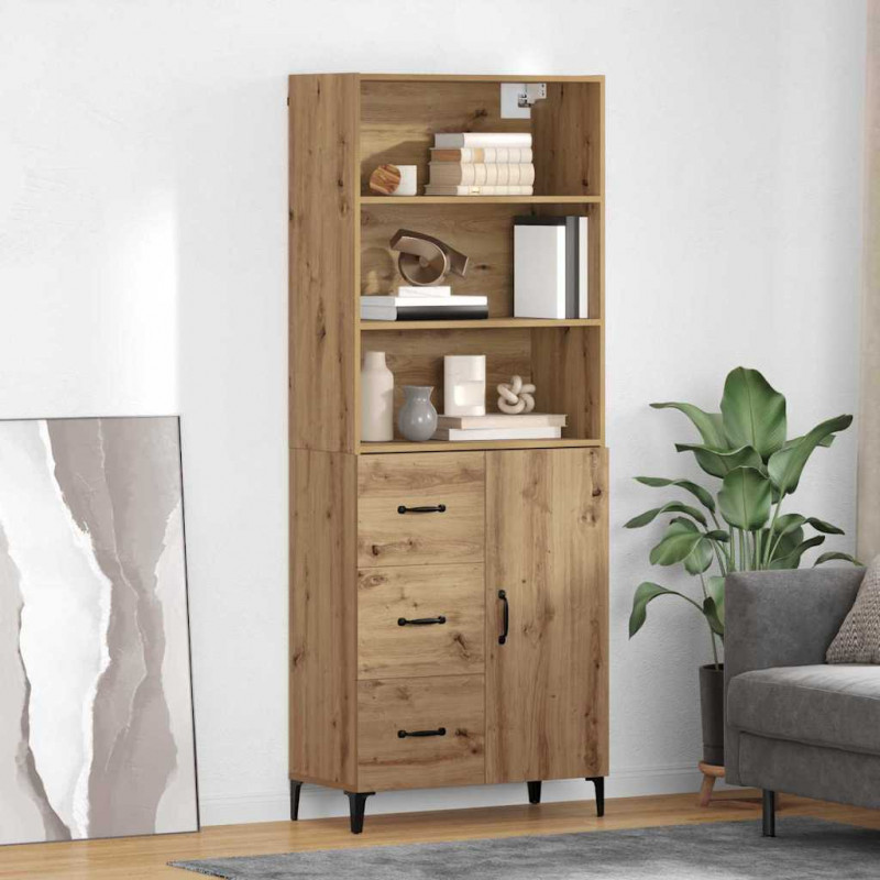 Highboard z szufladą Dąb rzemieślniczy 69,5 x 34 x 180 cm