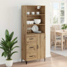 Highboard z szufladą Dąb rzemieślniczy 69,5 x 34 x 180 cm