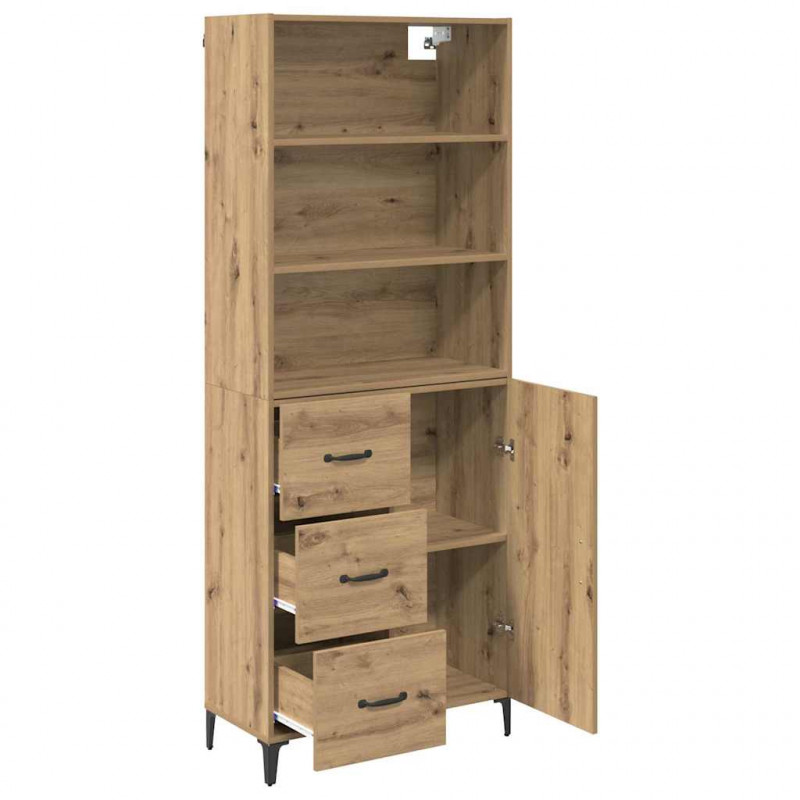 Highboard z szufladą Dąb rzemieślniczy 69,5 x 34 x 180 cm