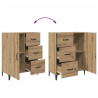 Highboard z szufladą Dąb rzemieślniczy 69,5 x 34 x 180 cm