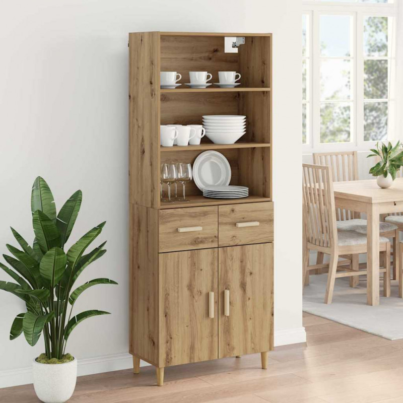 Highboard z szufladą Dąb rzemieślniczy 69,5 x 34 x 180 cm