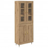 Highboard 2 pcs Dąb rzemieślniczy Materiał drewnopochodny
