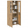 Highboard 2 pcs Dąb rzemieślniczy Materiał drewnopochodny