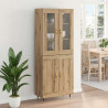 Highboard 2 pcs Dąb rzemieślniczy Materiał drewnopochodny