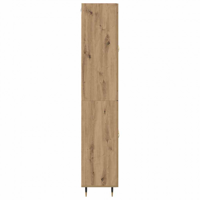 Highboard 2 pcs Dąb rzemieślniczy Materiał drewnopochodny