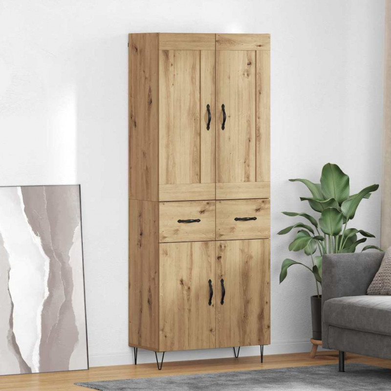 Highboard z szufladą Dąb rzemieślniczy 69,5 x 34 x 180 cm