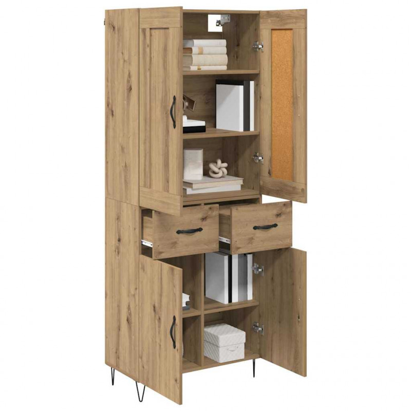 Highboard z szufladą Dąb rzemieślniczy 69,5 x 34 x 180 cm