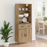 Highboard 2 pcs Dąb rzemieślniczy Materiał drewnopochodny
