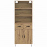 Highboard 2 pcs Dąb rzemieślniczy Materiał drewnopochodny