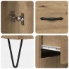Highboard 2 pcs Dąb rzemieślniczy Materiał drewnopochodny