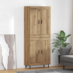 Highboard 2 pcs Dąb rzemieślniczy Materiał drewnopochodny