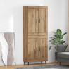 Highboard 2 pcs Dąb rzemieślniczy Materiał drewnopochodny