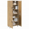 Highboard 2 pcs Dąb rzemieślniczy Materiał drewnopochodny