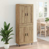 Highboard 2 pcs Dąb rzemieślniczy Materiał drewnopochodny