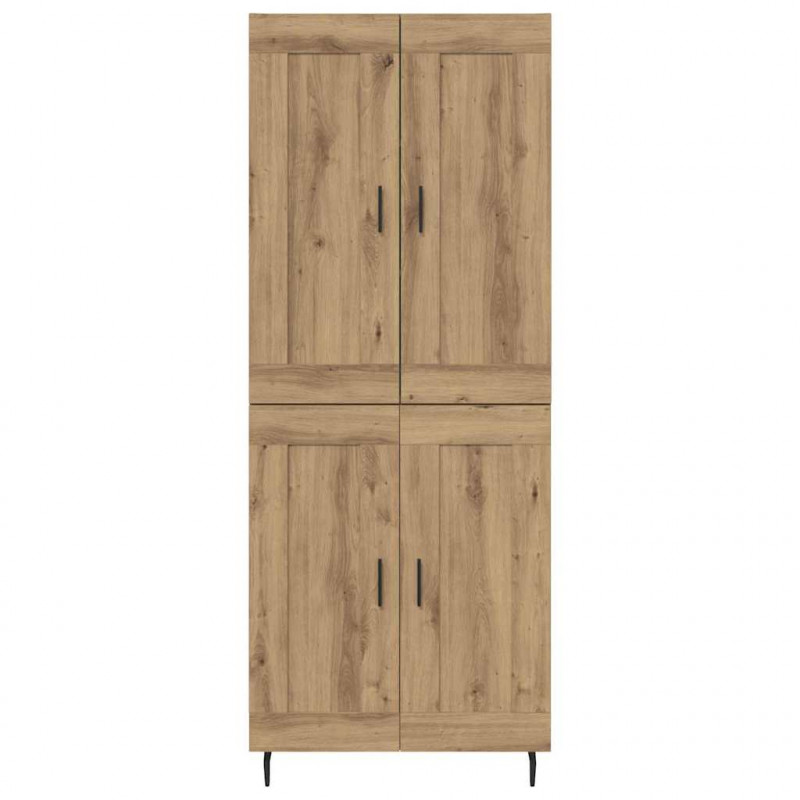 Highboard 2 pcs Dąb rzemieślniczy Materiał drewnopochodny