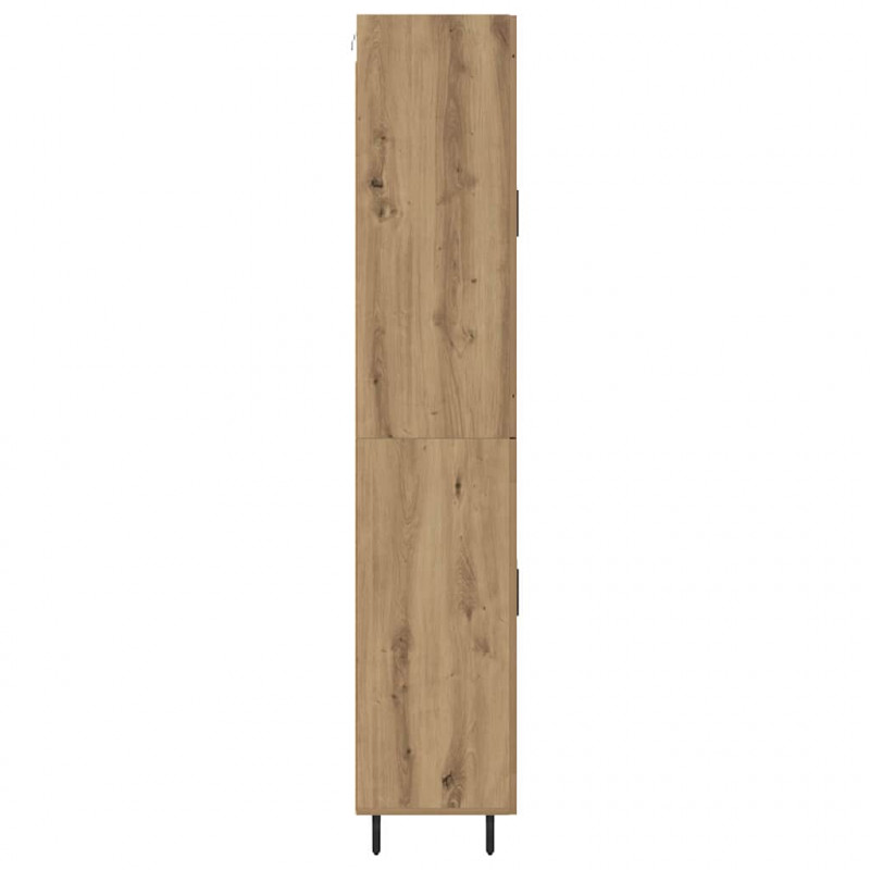 Highboard 2 pcs Dąb rzemieślniczy Materiał drewnopochodny