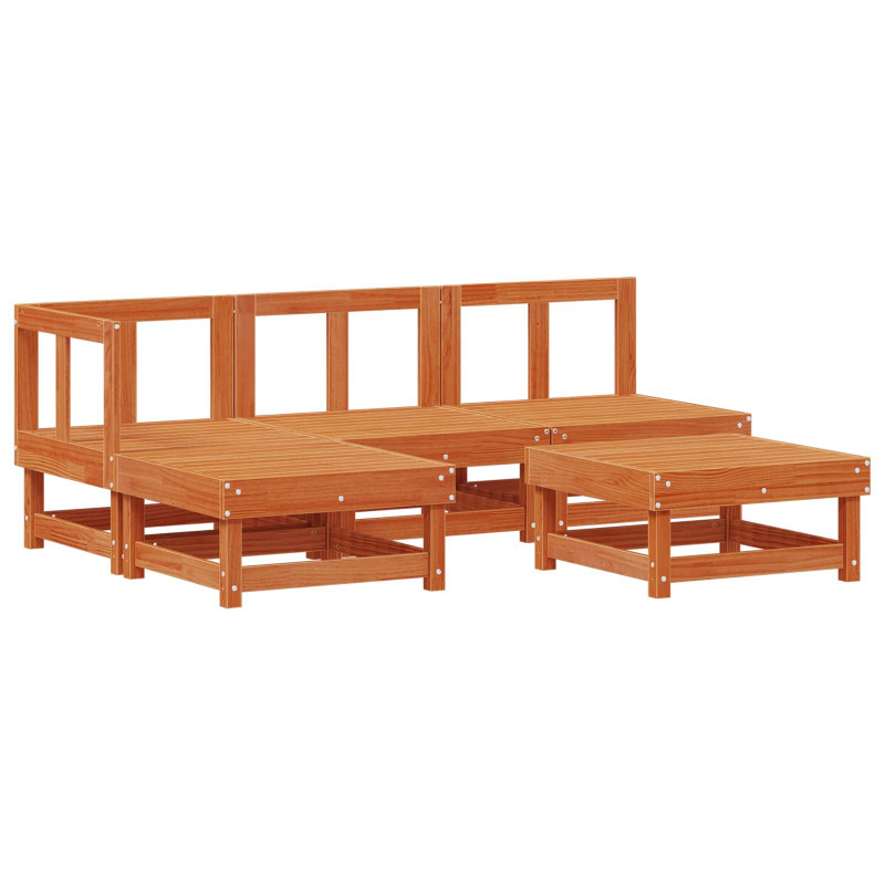 Zestaw wypoczynkowy w ogrodzie 13 pcs Woskowy Brąz