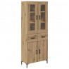 Highboard 2 pcs Dąb rzemieślniczy Materiał drewnopochodny